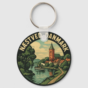 Næstved Denmark Church Keychain