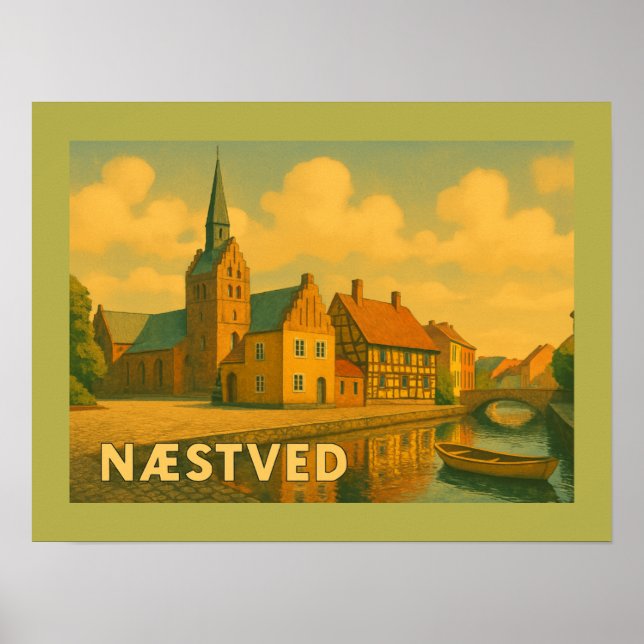 Næstved Denmark Church Poster (Front)