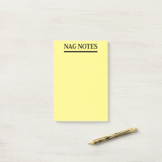 Nag Notes Funny Post-It Notes (On Desk)