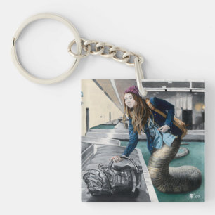 Naga Exploring World Travel Fantasy Keychain