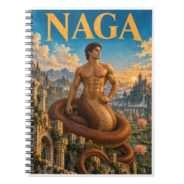 Naga, Gothic Fantasy Monster Notebook (Front)