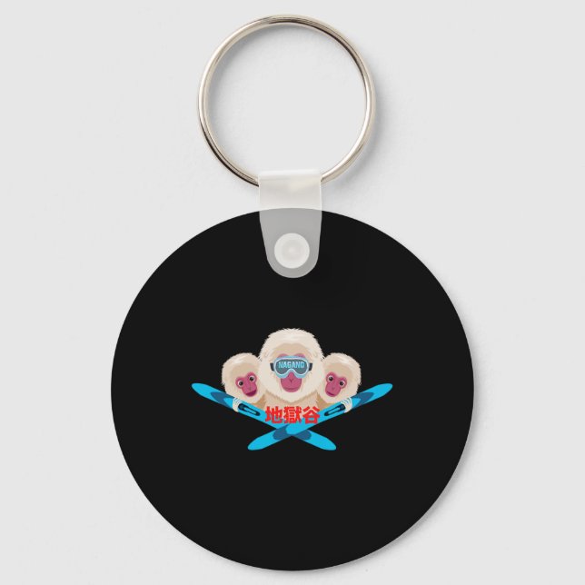 Nagano Skier  Keychain (Front)