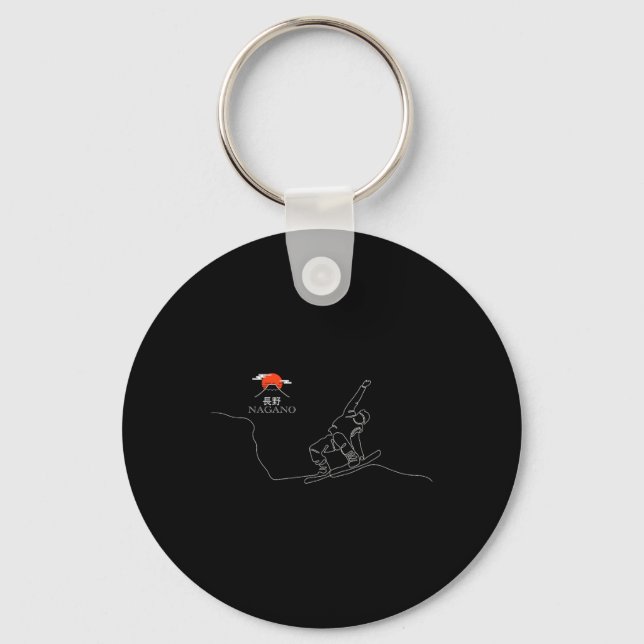 Nagano Snowboard  Keychain (Front)