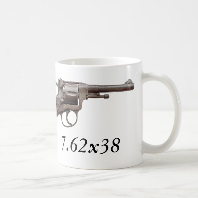 Nagant Revolver m1895 soviet russian ww2 mug! Coffee Mug (Right)