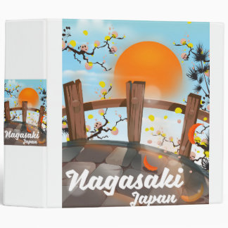 Nagasaki Japanese blossom poster. Binder