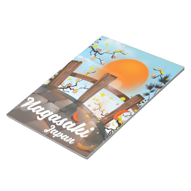 Nagasaki Japanese blossom poster. Notepad (Angled)