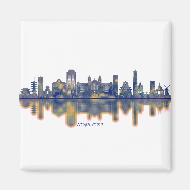 Nagasaki Skyline Magnet (Front)