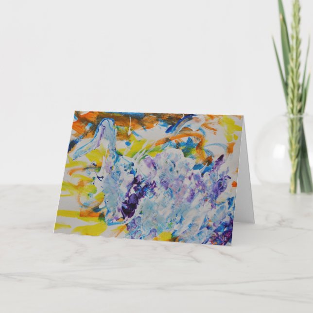 "Nageant en amont" la carte de voeux (Devant)