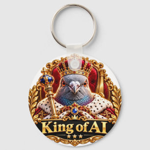 NAGIPI AI King of AI Crowned Royal Pigeon Keychain