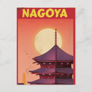 Nagoya, Japan Vintage Travel Poster Postcard