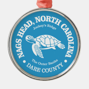 Nags Head (sea turtle) Metal Ornament