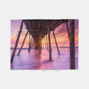 Nags Head Sunrise North Carolina Fleece Blanket