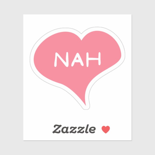NAH Love Heart Vinyl Sticker (Sheet)