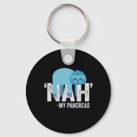 Nah my Pancreas Funny Diabetes Blue Ribbon Sloth