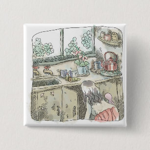 Naha 2 Inch Square Button