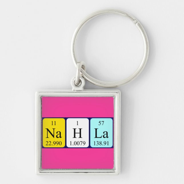 Nahla periodic table name keyring (Front)