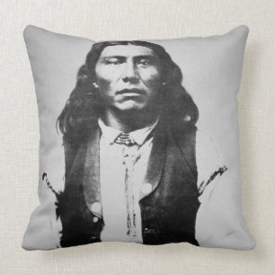 Naiche (d.1874) Chief of the Chiricahua Apaches of Throw Pillow