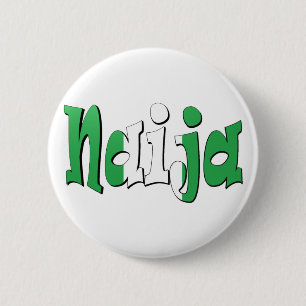Naija (Nigerian Flag) 2 Inch Round Button