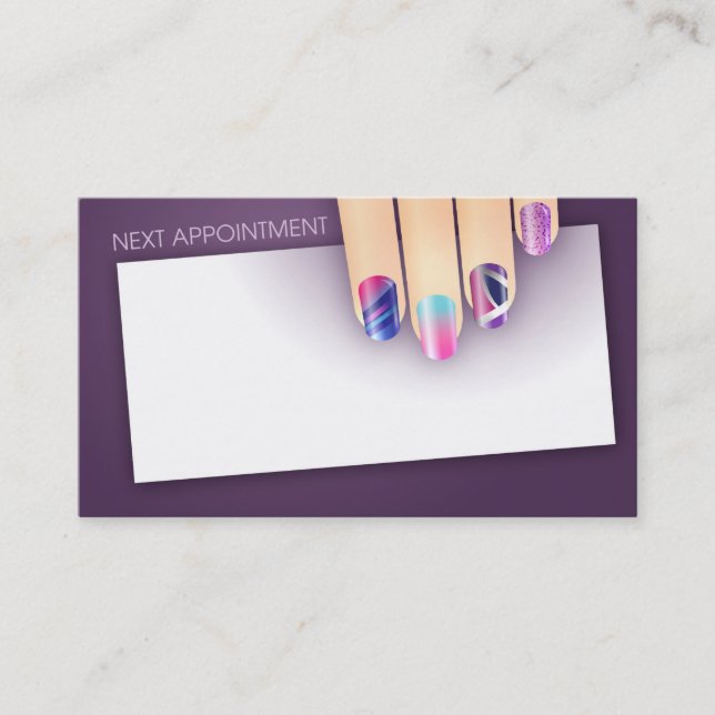 Nail Art Appointment & Business Card (Front)