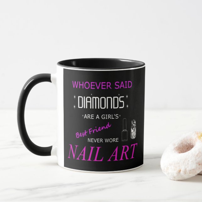 Nail Art est mon meilleur ami 11 oz Combo Mug (Avec donut)