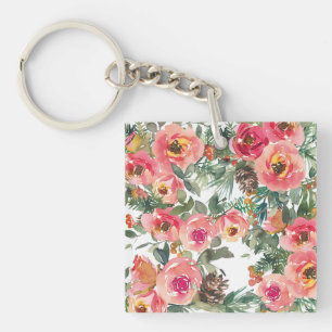 Nail Art Flower Keychain