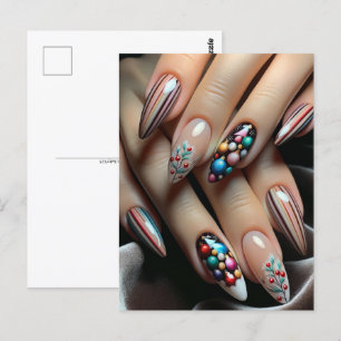 Nail art, Postcrossing Postcard