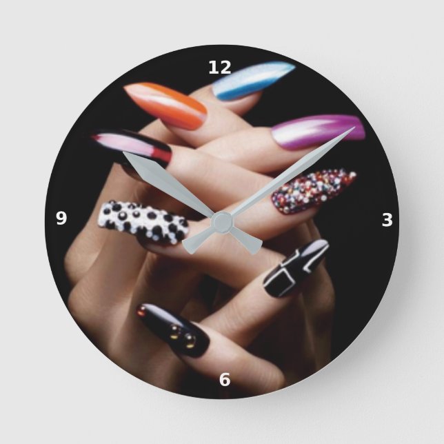 Nail art round clock (Front)