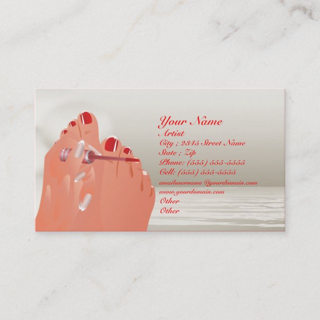 Nail Art Salon Business Card (Front)