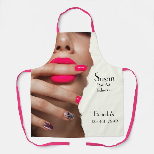 Nail Art Technician editable Apron (Front)