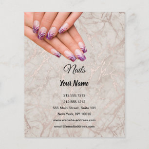 nail artist business personalized flyer