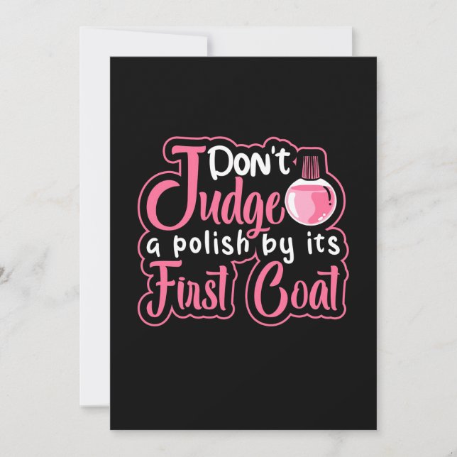 Nail Artist First Coat Invitation (Front)