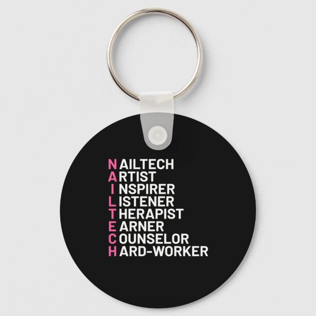Nail Artist Inspirer Keychain (Front)