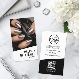 Nail Artist Photo Vertical Business Card