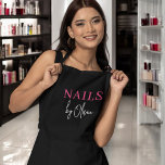 Nail Artist Technician Modern Typography  Apron<br><div class="desc">This apron for nail artists features modern typography and a sleek, stylish design perfect for professionals in the beauty industry. With its comfortable fit and practical pockets, this apron is both functional and fashionable, providing an ideal way to stay organized while showcasing your passion for nail artistry. Made with durable...</div>