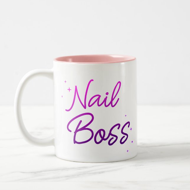 Nail Artist Two-Tone Coffee Mug (Left)