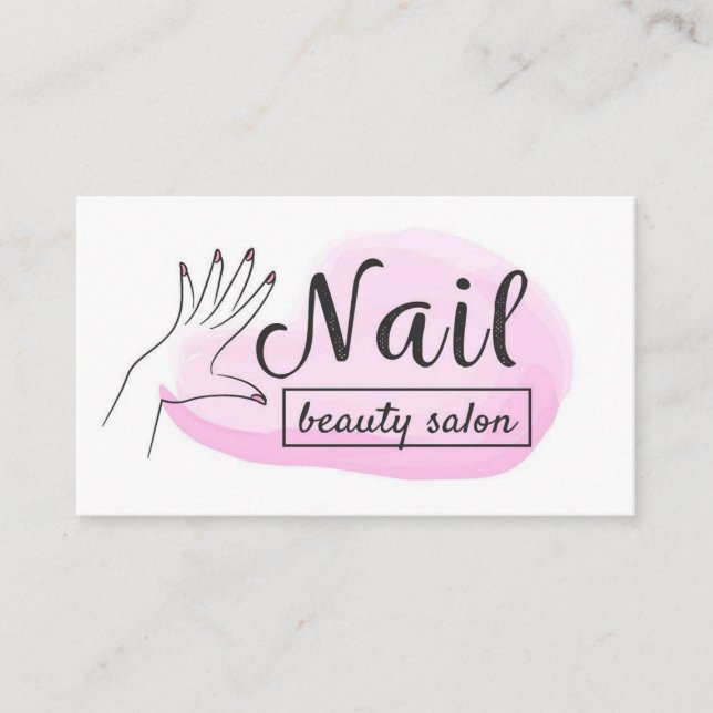 Nail Beauty Salon Business Card (Front)