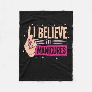 Nail Boss Believe In Manicures Fleece Blanket