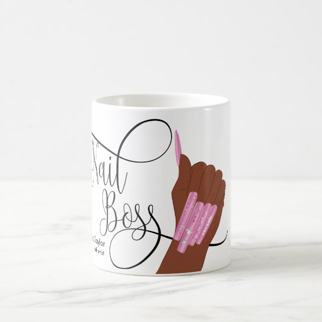 Nail Boss, nail Technician, holographic nails Coff Coffee Mug (Center)