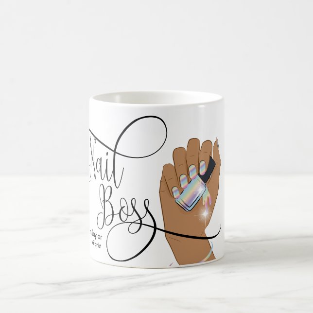Nail Boss, nail Technician, long nails, manicure Coffee Mug (Center)