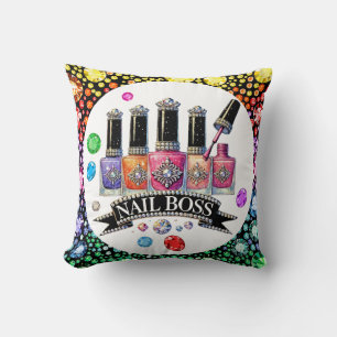 NAIL BOSS - See Back! Throw Pillow