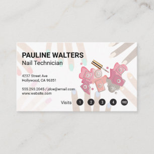 Nail Bottle and Cap Loyalty Cards