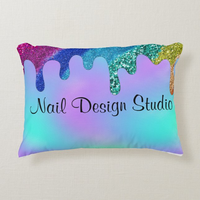 Nail Design Studio Throw Pillow (Front)