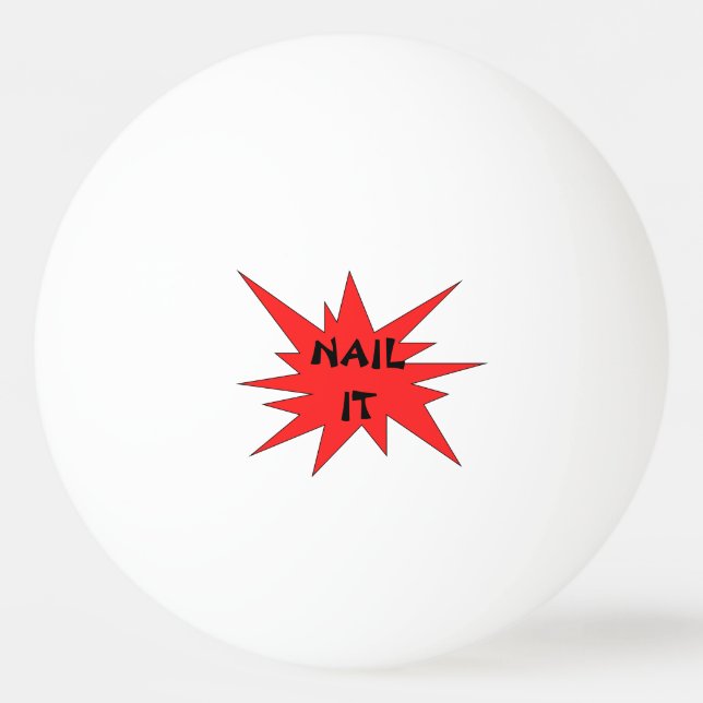 NAIL IT! Funny Black and Red Ping Pong Ball (Back)