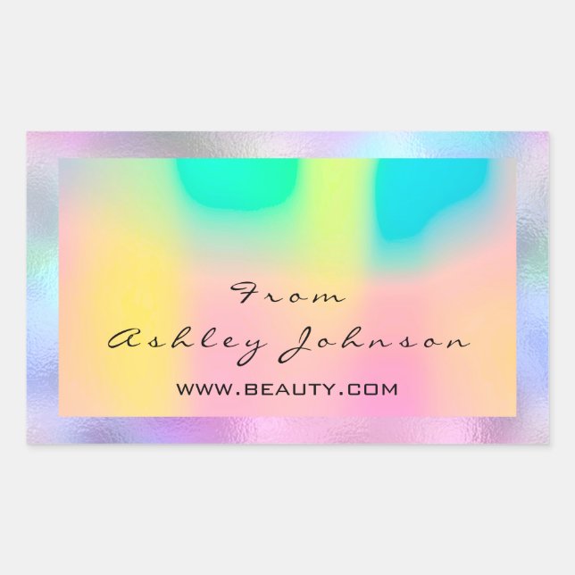 Nail Lashes  Makeup Holograph Rainbow From to Sticker (Front)