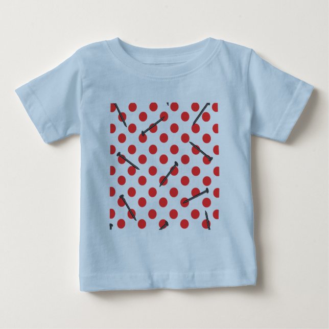 nail pattern with dots baby T-Shirt (Front)