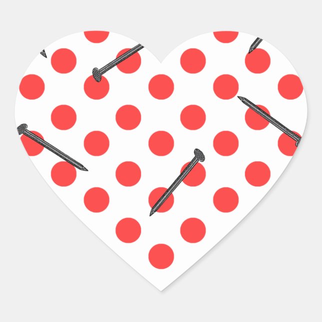 nail pattern with dots classic round sticker (Front)