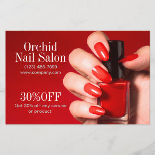 Nail Polish Aesthetician Nail Salon Price Lists Flyer