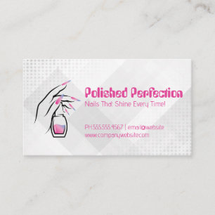 Nail Polish and Manicured Hand Business Card