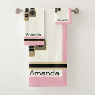 Nail Polish Bath Towel Set