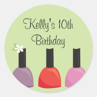 Nail Polish Birthday Sticker